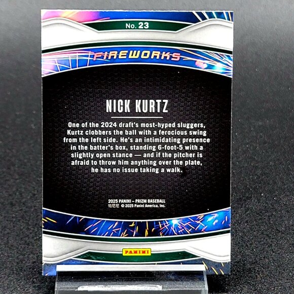 Three 2025 Nick Kurtz RC Fireworks, Stars of MLB, Donruss Rated Rookie Athletics - Picture 5 of 7